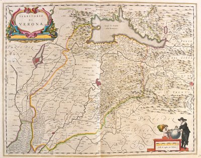 Werona, Włochy, w "Theatrum Orbis Terrarum, sive Atlas Novus" Willema Blaeu, Amsterdam autorstwa Willem Blaeu