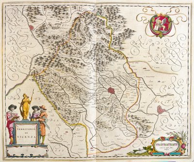 Vicenza, Włochy, w "Theatrum Orbis Terrarum, sive Atlas Novus" Willema Blaeu, Amsterdam autorstwa Willem Blaeu