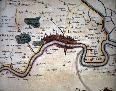 Widok na Londyn i okolice. Atlas autorstwa W. Blaeu autorstwa Willem Blaeu