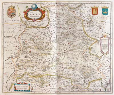 Saragossa, Walencja, Alicante, Kartagena, Madryt, Kordoba, Sewilla, Salamanka, Palencia, Segowia, Toledo, Cuenca, Granada, w "Theatrum Orbis Terrarum, sive Atlas Novus" Willema Blaeu, Amsterdam autorstwa Willem Blaeu