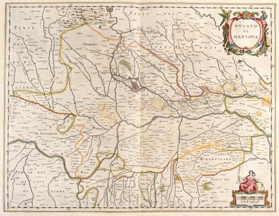 miasto Mantova, Włochy w "Theatrum Orbis Terrarum, sive Atlas Novus" Willema Blaeu, Amsterdam autorstwa Willem Blaeu