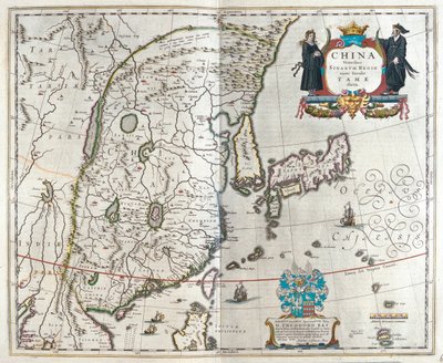 pierwsza z map Chin Blaeu