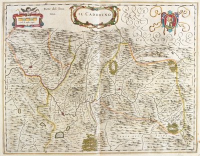 il Cadore (veneto) Włochy, w "Theatrum Orbis Terrarum, sive Atlas Novus" Willema Blaeu, Amsterdam autorstwa Willem Blaeu