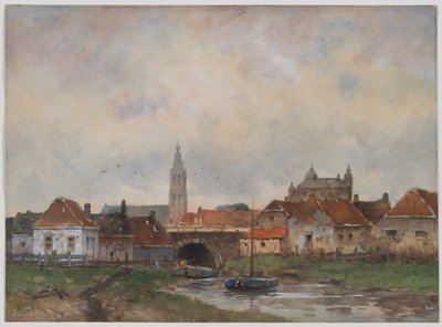 Górna śluza w Steenbergen, 1800 rok. autorstwa Willem C Rik