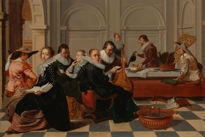 Muzyczne zgromadzenie autorstwa Willem Cornelisz Duyster (copy after)