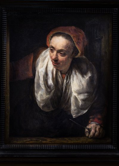 Stara kobieta przy oknie autorstwa Willem Drost