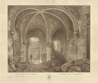 Figury pod sklepieniem Manenburg, Utrecht Twierdza Manenburg w Utrechcie (tytuł serii) autorstwa Willem Hendrik Hoogkamer