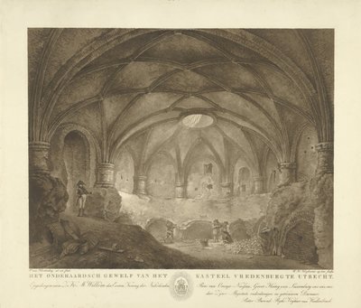 Sklepienie zamku Vredenburg Podziemne sklepienie zamku Vredenburg w Utrechcie (tytuł na obiekcie) autorstwa Willem Hendrik Hoogkamer