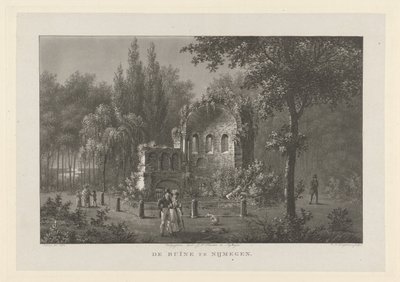Kaplica św. Marcina (Valkhof) w Nijmegen Ruiny w Nijmegen (tytuł na obiekcie) autorstwa Willem Hendrik Hoogkamer