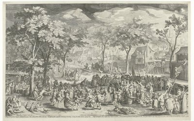 Jarmark miejski, ok. godz. 1610 autorstwa Willem Isaacsz. van Swanenburg