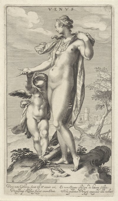 Wenus i Kupidyn Wenus (tytuł na obiekcie) Wyrok Paryża (tytuł serii) autorstwa Willem Isaacsz. van Swanenburg