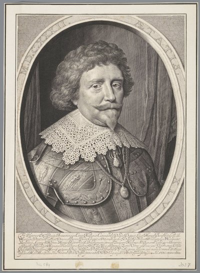 Portret Frederika Hendrika, księcia Orange, w wieku 48 autorstwa Willem Jacobsz Delff