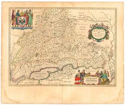 Mapa Rosji Z: Mapa świata.., 1645 autorstwa Willem Janszoon Blaeu