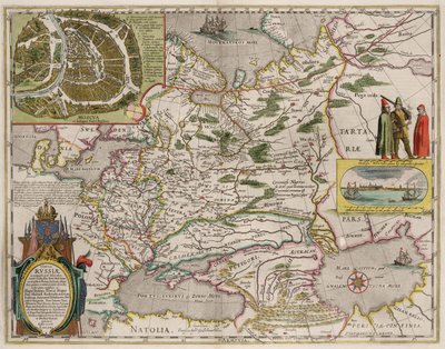 Mapa Rosji i Moskwy Z: Theatrum Orbis Terrarum..., 1645 autorstwa Willem Janszoon Blaeu