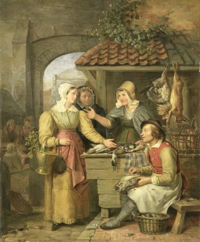 Stajnia z drobiem autorstwa Willem Jodocus Mattheus Engelberts