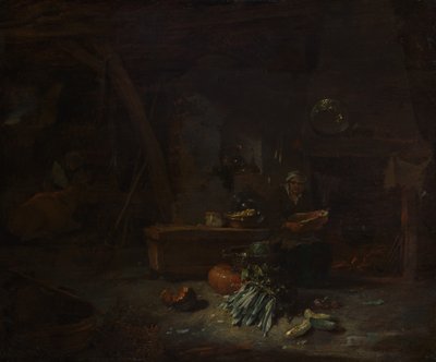 Wnętrze kuchni, ca. 1642-44. autorstwa Willem Kalf