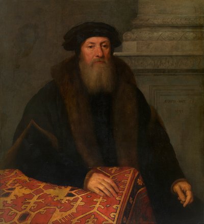 Huk runapa retrato (aceite lonapi, transferencia panelmanta)pulido autorstwa Willem Key