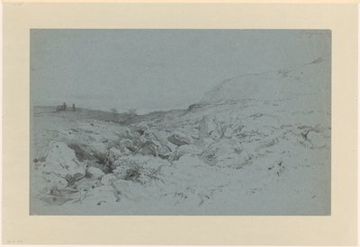 Pagórkowaty krajobraz ze strumieniem w pobliżu Bergen w Norwegii autorstwa Willem Maris