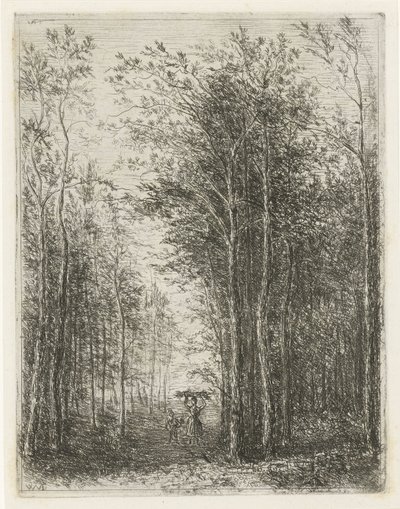 Leśny krajobraz ze zbieraczami drewna autorstwa Willem Matthias Jan van Dielen