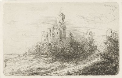 Ruiny zamku w Stromberg autorstwa Willem Matthias Jan van Dielen