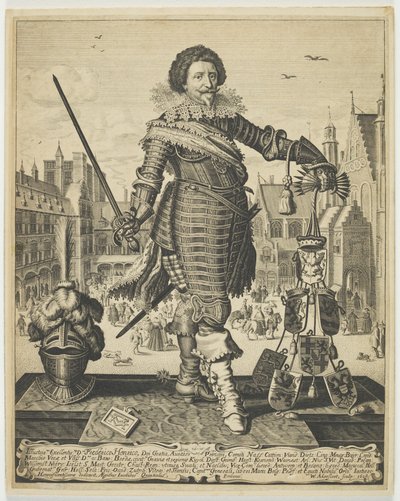 Frederik Hendrik, książę Orange, c.1634 (grawerowanie) autorstwa Willem Outgertsz Akersloot