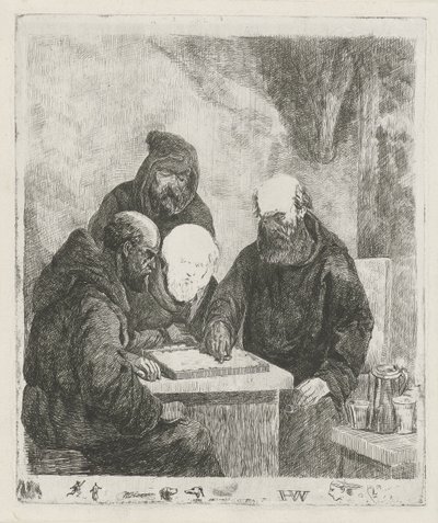 Sprawdzanie mnichów autorstwa Willem Pieter Hoevenaar