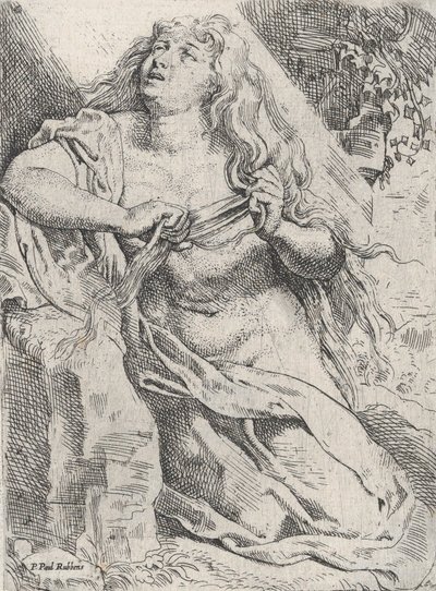 Maria Magdalena na pustyni, ok. godz. 1613-14. autorstwa Willem Pietersz. Buytewech