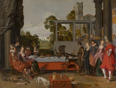 Wesoła firma na tarasie, 1616-17 autorstwa Willem Pietersz Buytewech