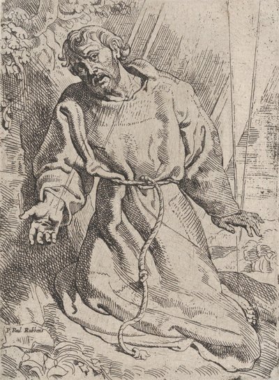 Stygmaty św. Franciszka, ca. 1613-14. autorstwa Willem Pietersz. Buytewech
