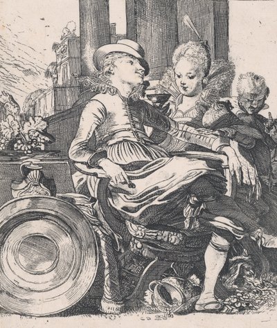 Zakochana para: Lucelle i Ascagnes, 1616. autorstwa Willem Pietersz. Buytewech