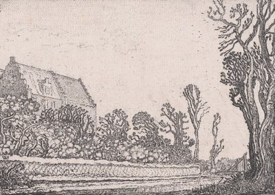 Dom ze schodkowym szczytem, z Verscheyden Landtschapjes Różne małe krainy..., ok. 1930 r. 1616. autorstwa Willem Pietersz. Buytewech