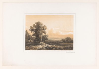 Krajobraz z dwiema postaciami autorstwa Willem Roelofs (I)