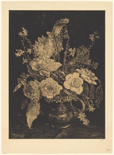 Kwiaty w wazonie autorstwa Willem Roelofs (II) (signed by artist)