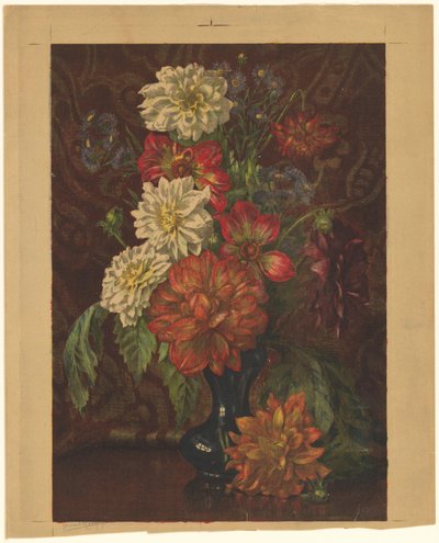 Wazon z daliami autorstwa Willem Roelofs (II) (signed by artist)