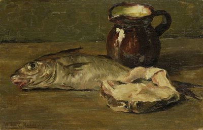Martwa natura z dorszem autorstwa Willem Roelofs (II)