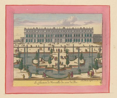 Ansicht des Palastes von Versailles von der Park- und Gartenseite autorstwa Willem Swidde