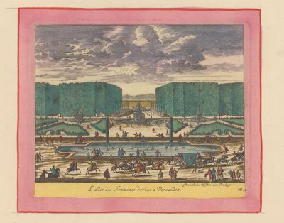 Allee der goldenen Brunnen in den Gärten von Versailles autorstwa Willem Swidde