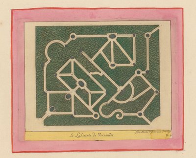 Grundriss des Labyrinths von Versailles autorstwa Willem Swidde