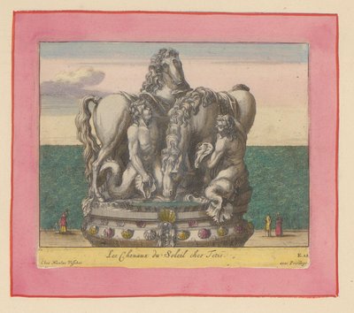 Statue der Sonnenpferde, betreut von zwei Tritonen autorstwa Willem Swidde