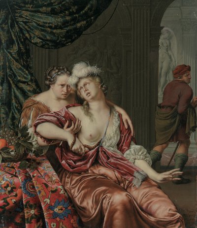 Śmierć Kleopatry, 1694 autorstwa Willem Van Mieris