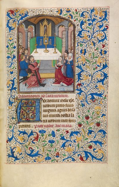 Die Anbetung der Eucharistie autorstwa Willem Vrelant