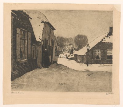 Ośnieżone domy w Ede autorstwa Willem Witsen (signed by artist)