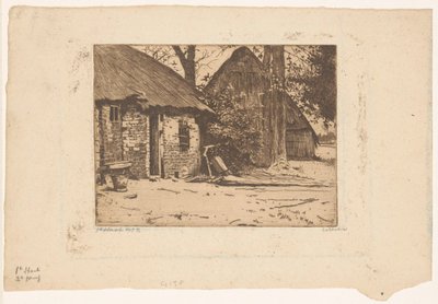 Gospodarstwo ze stodołą w Brabancji autorstwa Willem Witsen (signed by artist)