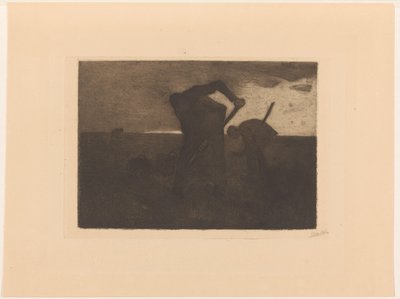 Trzy kombajny ziemniaczane autorstwa Willem Witsen (signed by artist)