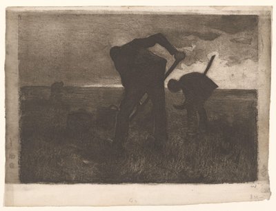 Trzy kombajny ziemniaczane autorstwa Willem Witsen (signed by artist)