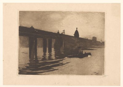 Widok na most Charing Cross w Londynie autorstwa Willem Witsen (signed by artist)