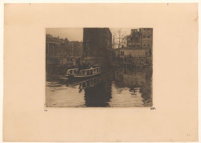 Widok przejęcia w Montelbaanstoren w Amsterdamie autorstwa Willem Witsen (signed by artist)