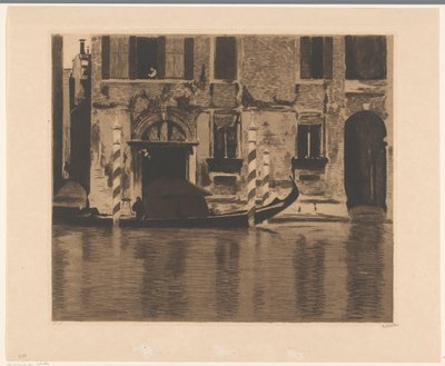 Gondola z konstrukcją na Canale Grande w Wenecji autorstwa Willem Witsen (signed by artist)