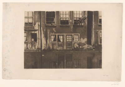 Domy na Oudezijds Achterburgwal w Amsterdamie autorstwa Willem Witsen (signed by artist)