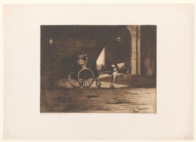 Przewóz pod mostem Waterloo w Londynie autorstwa Willem Witsen (signed by artist)